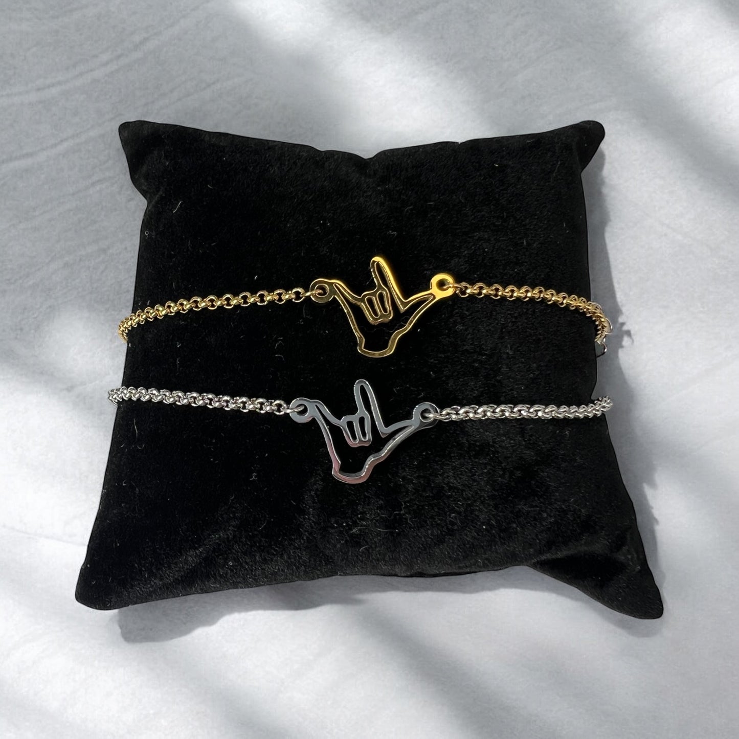 ASL I Love You Sign Language Bracelet
