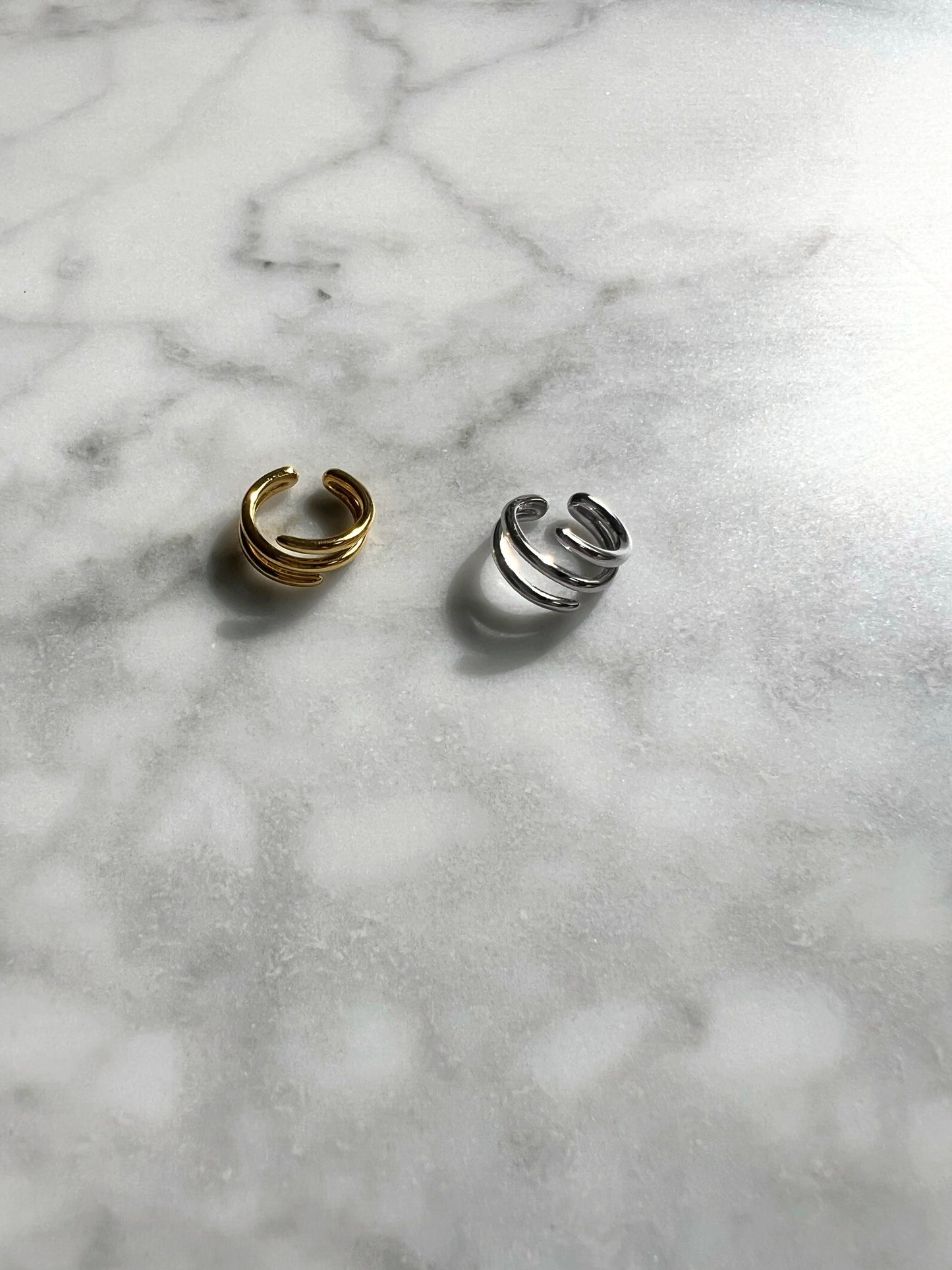 Spiral Silver Deafmetal Safety Ring