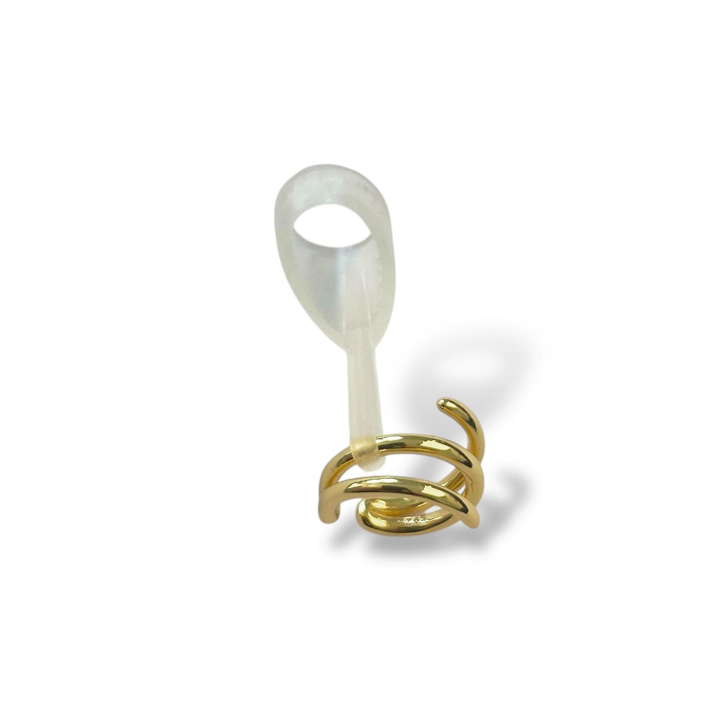 Spiral Gold  Deafmetal Safety Ring