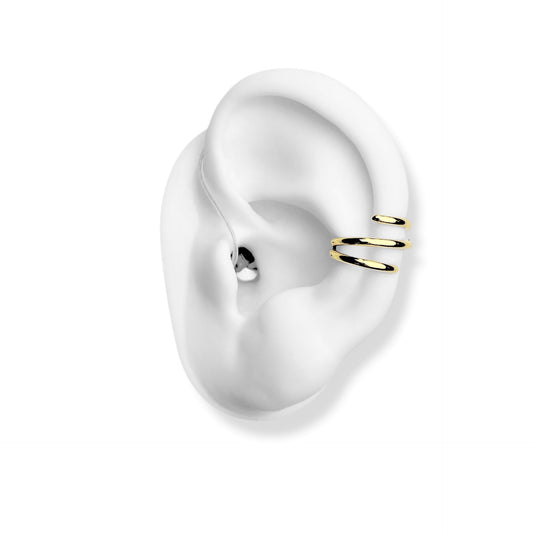 Spiral Gold  Deafmetal Safety Ring