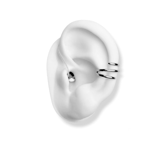 Spiral Silver Deafmetal Safety Ring